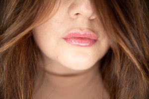 One of Outliner Studio's female clients after her Permanent Lip Blush service has healed.